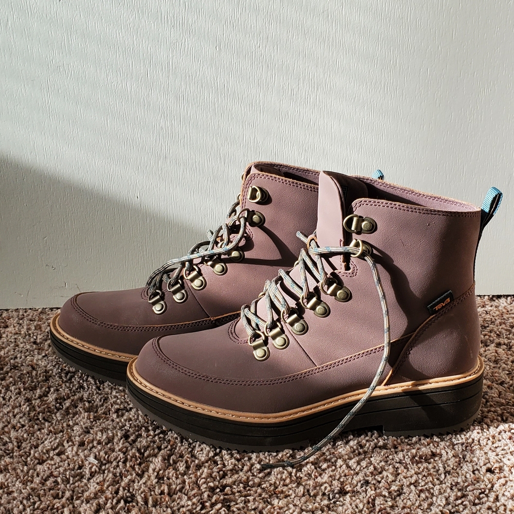 Teva Women's Combat Boots in  Dusty Purple